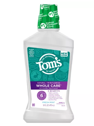 Tom's of Maine Whole Care Mouthwash, 16 oz