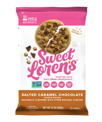 Sweet Lorens Salted Caramel Chocolate Cookie Dough, 12 oz