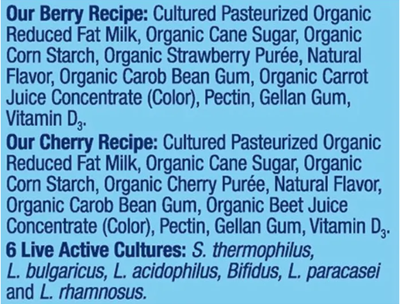 Stonyfield Organic Cherry Berry Low-fat Yogurt Tubes, 8 count