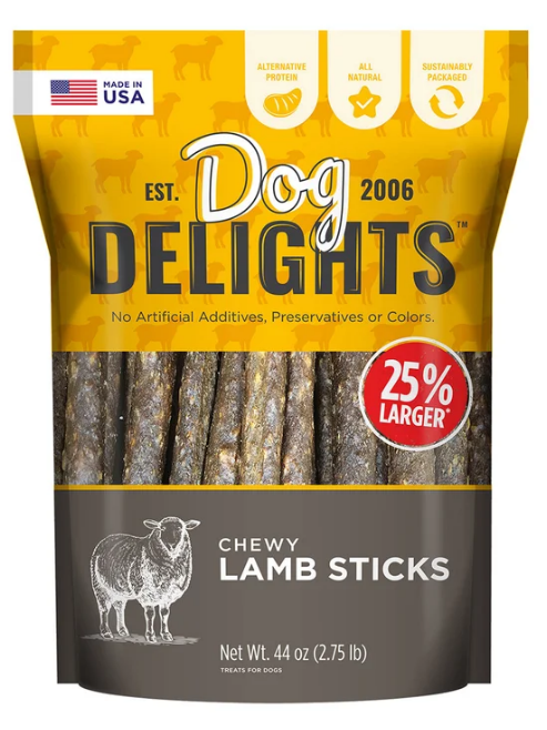 Dog Delights Chewy Lamb Sticks 44 oz