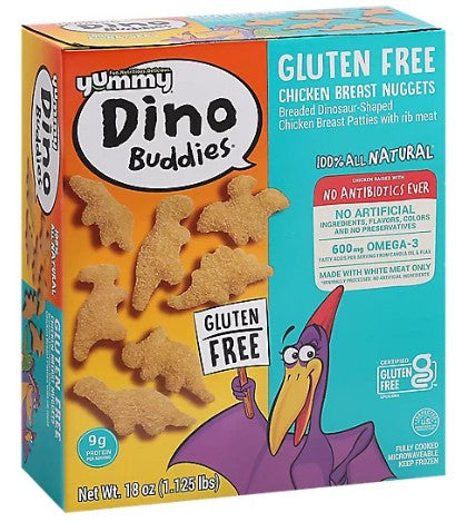 Yummy Dino Buddies Gluten-Free Frozen Chicken Breast Nuggets, 18 oz