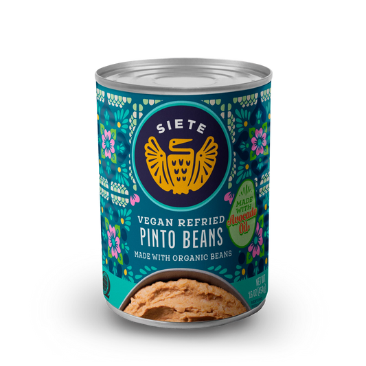 SIETE Vegan Refried Pinto Beans, 16 oz