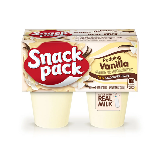 Snack Pack Vanilla Flavored Pudding, 4 Count