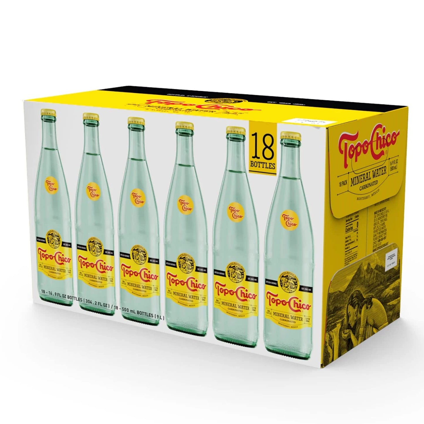 Topo Chico Carbonated Mineral Water, 16.9 fl oz, 18 ct