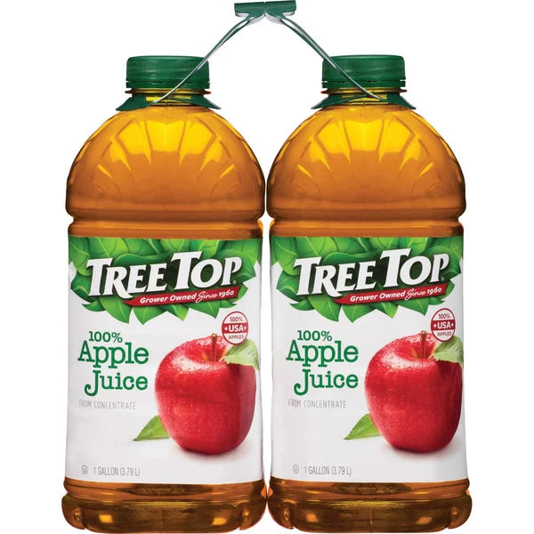 Tree Top, 100% Apple Juice, 1 Gallon, 2 Count