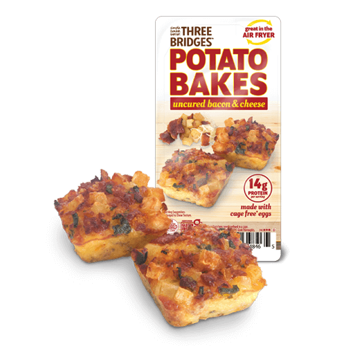 Three Bridges Uncured Bacon & Cheese Potato Bakes, 4.6 oz