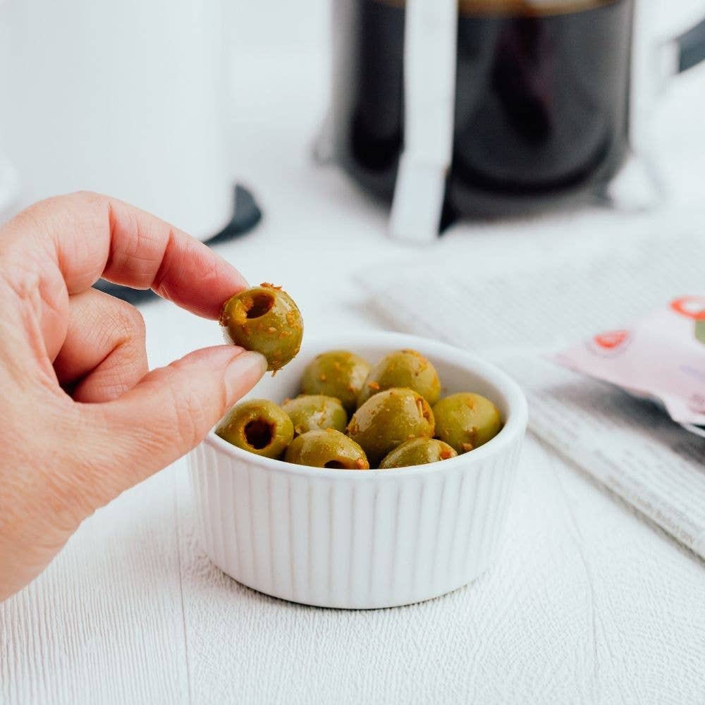 Oloves, Chili & Oregano Pitted Green Olives, 1.1 oz