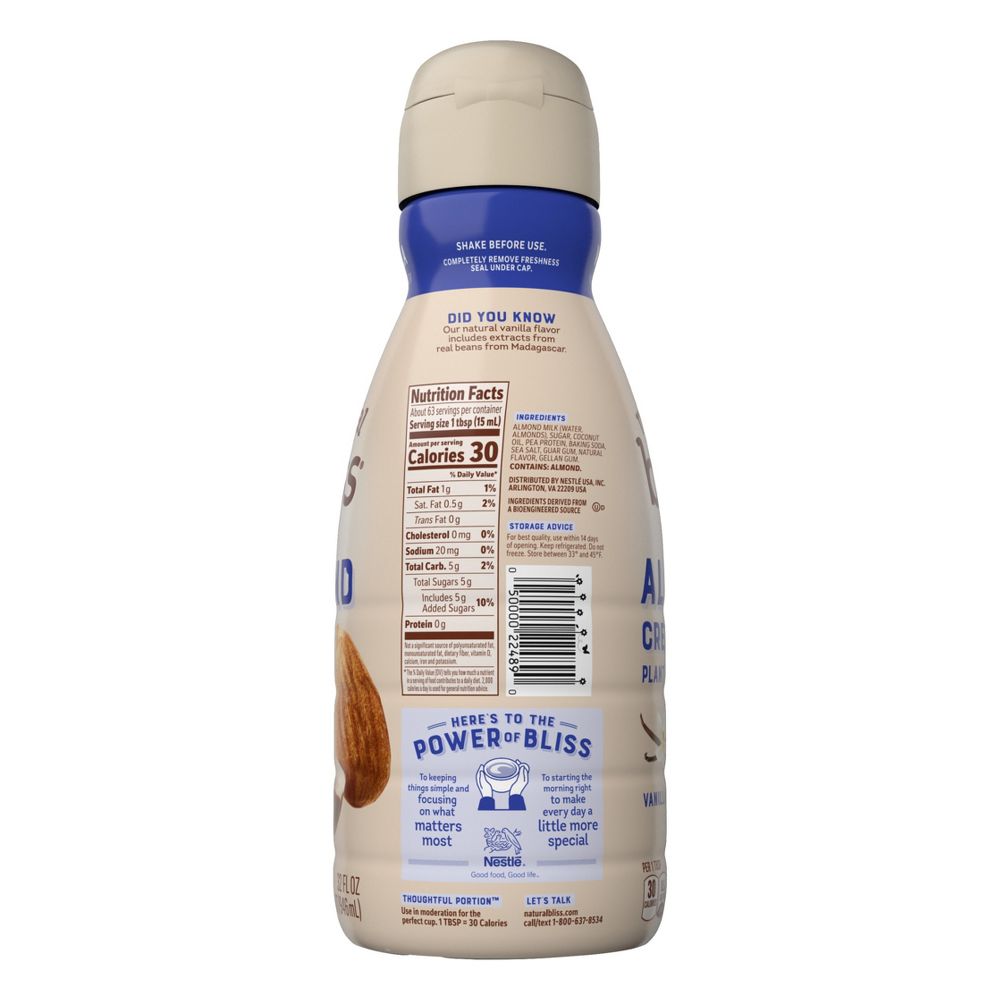 Coffee mate Natural Bliss Vanilla Almond Milk Creamer - 32 fl oz (1qt)