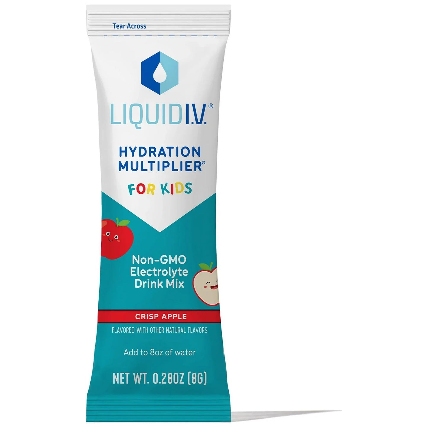 Liquid I.V. Hydration Multiplier for Kids, Electrolyte Powder Packet Drink Mix, Apple, 8 Ct