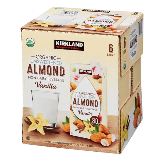 Kirkland Signature, Organic Almond Beverage, Vanilla 6 ct, 32 oz