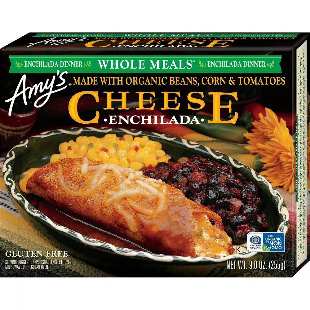 Amy's Gluten Free Frozen Cheese Enchilada Meal, 9 oz