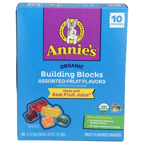 Annie's Organic Building Blocks Fruit Snacks, 10 Count