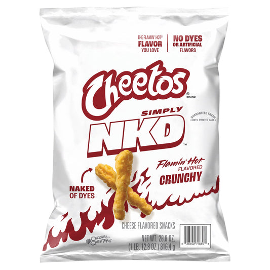 Frito-Lay Cheetos Simply NKD Flamin' Hot Crunchy Cheese Flavored Snacks, 8.5 oz