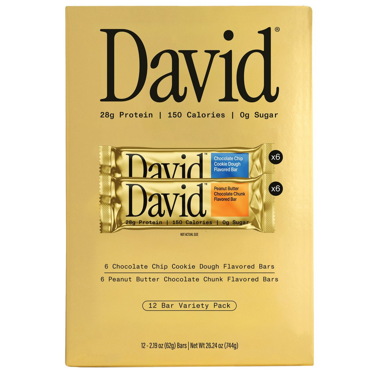 David Protein Bar Variety Pack, 12 CT