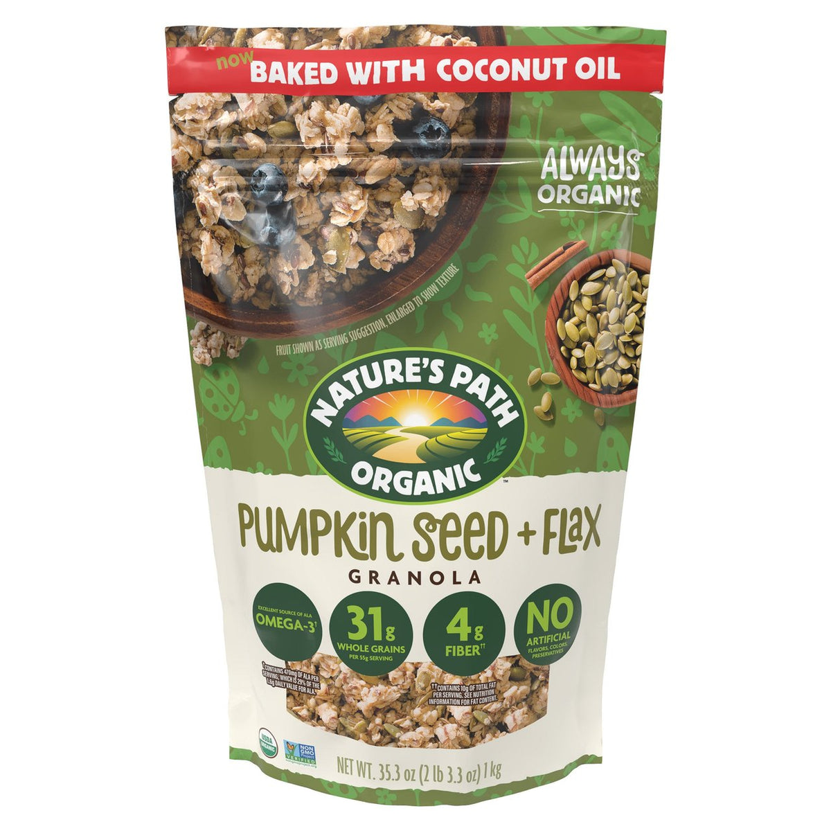 Nature's Path Organic Pumpkin Seed + Flax Granola, 35.3 oz