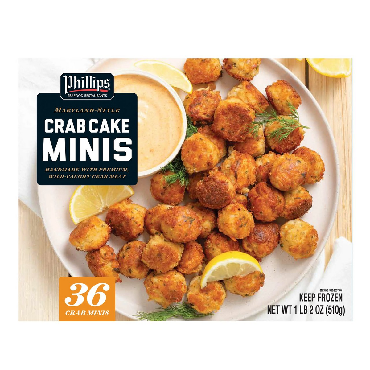 Phillips Crab Cake Minis, 36 Count, 1.12 lbs