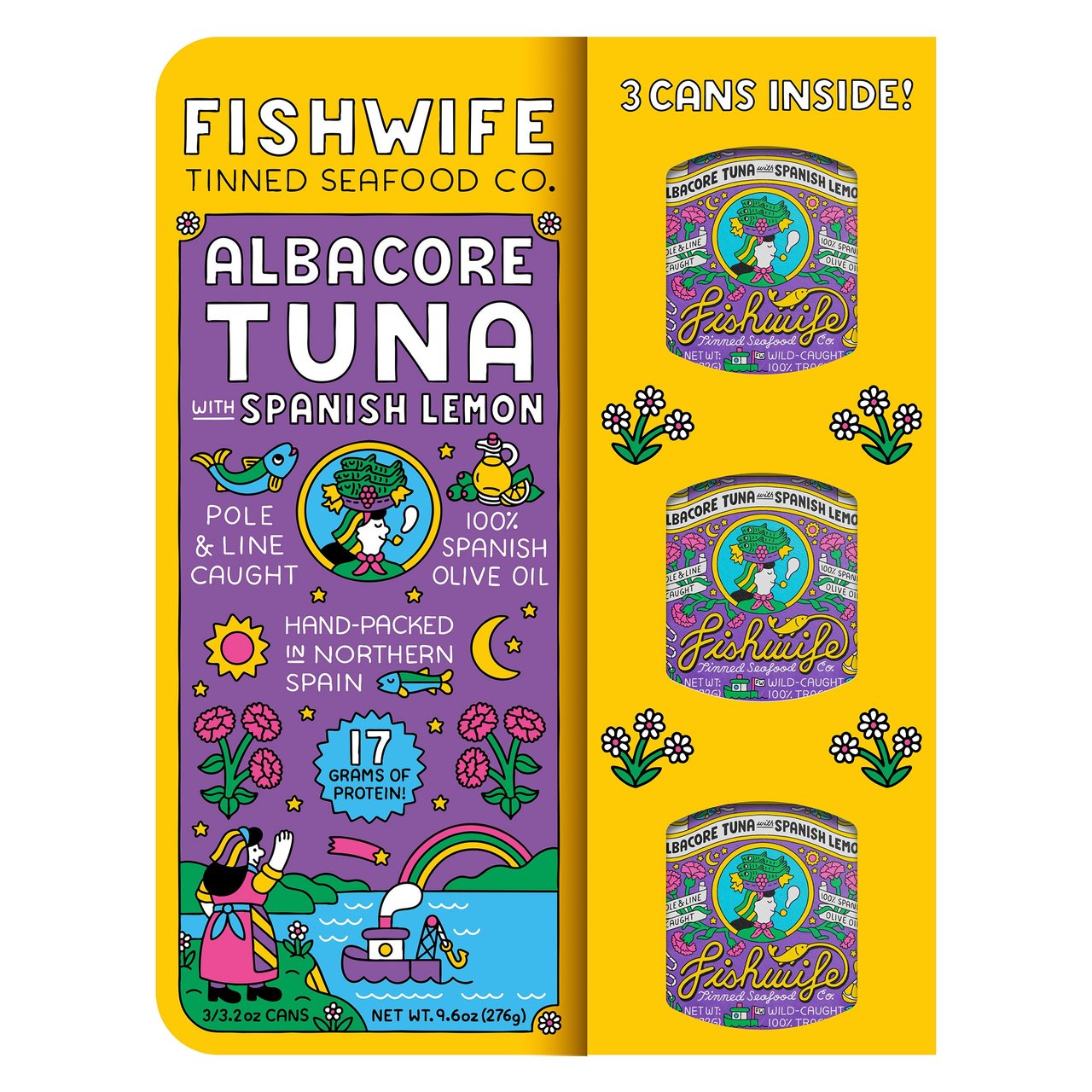Fishwife Albacore Tuna with Spanish Lemon, 3-Pack
