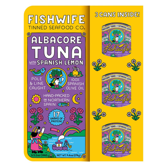 Fishwife Albacore Tuna with Spanish Lemon, 3-Pack