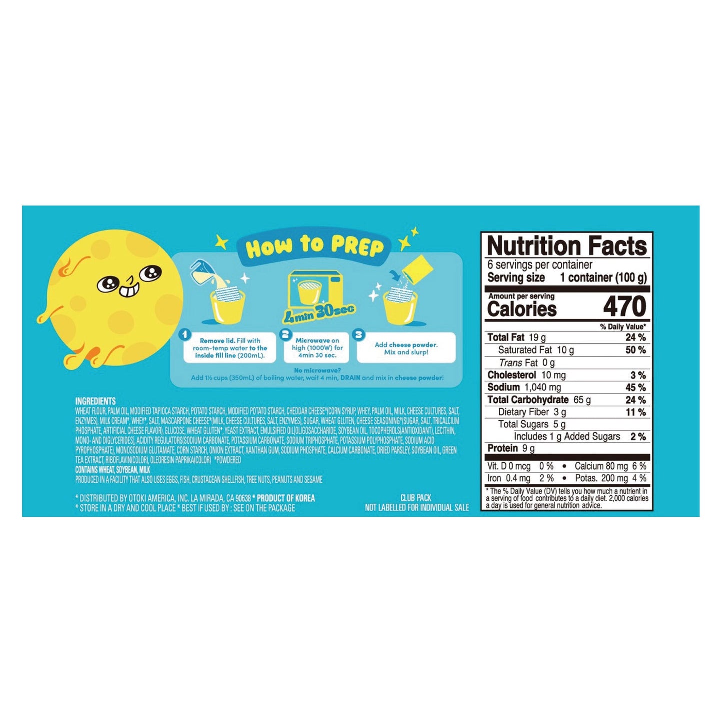 Otoki Stir-Fry Cheesey Ramen Bowls, 3.53 oz, 6-count