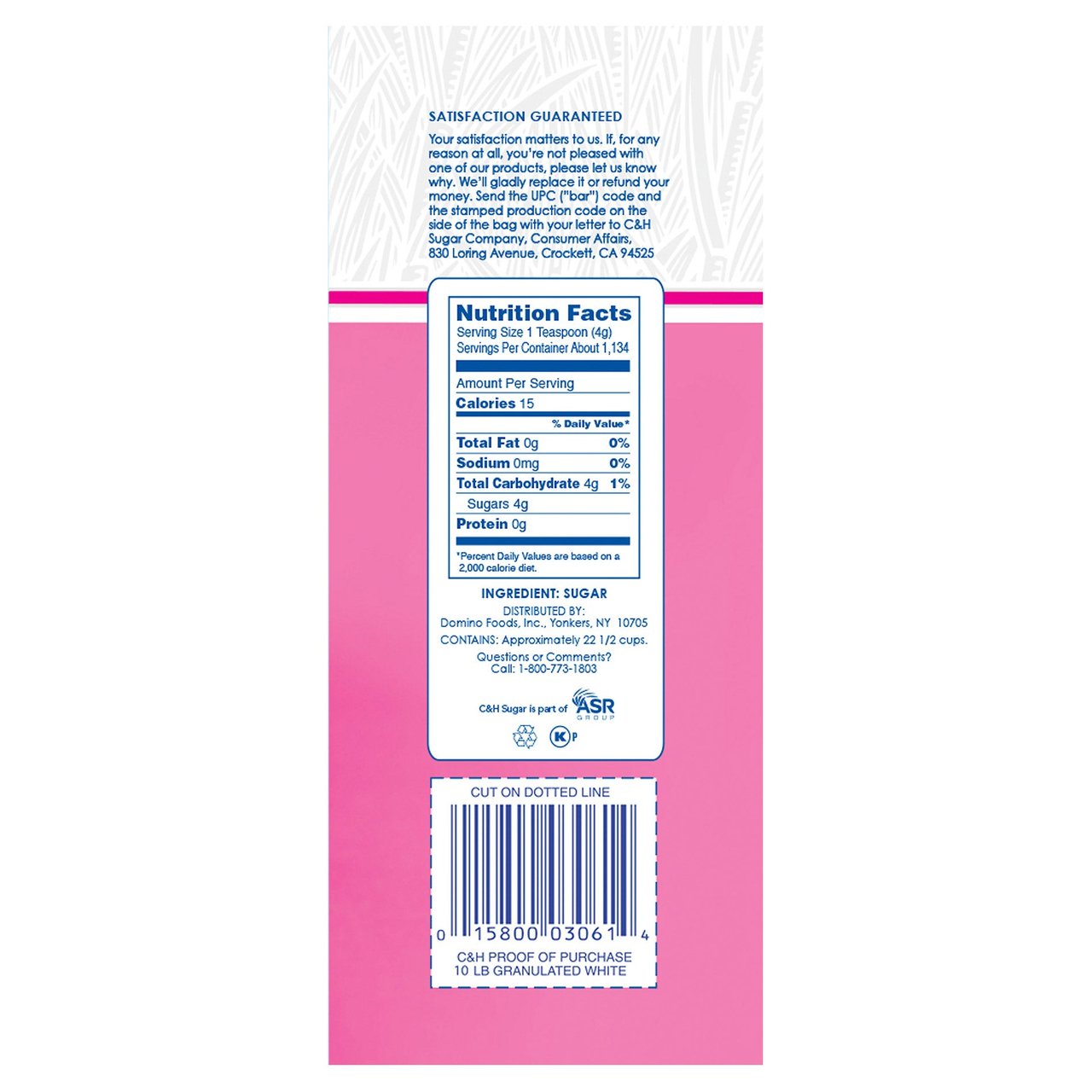 C&H, Pure Cane Sugar, 10 lbs
