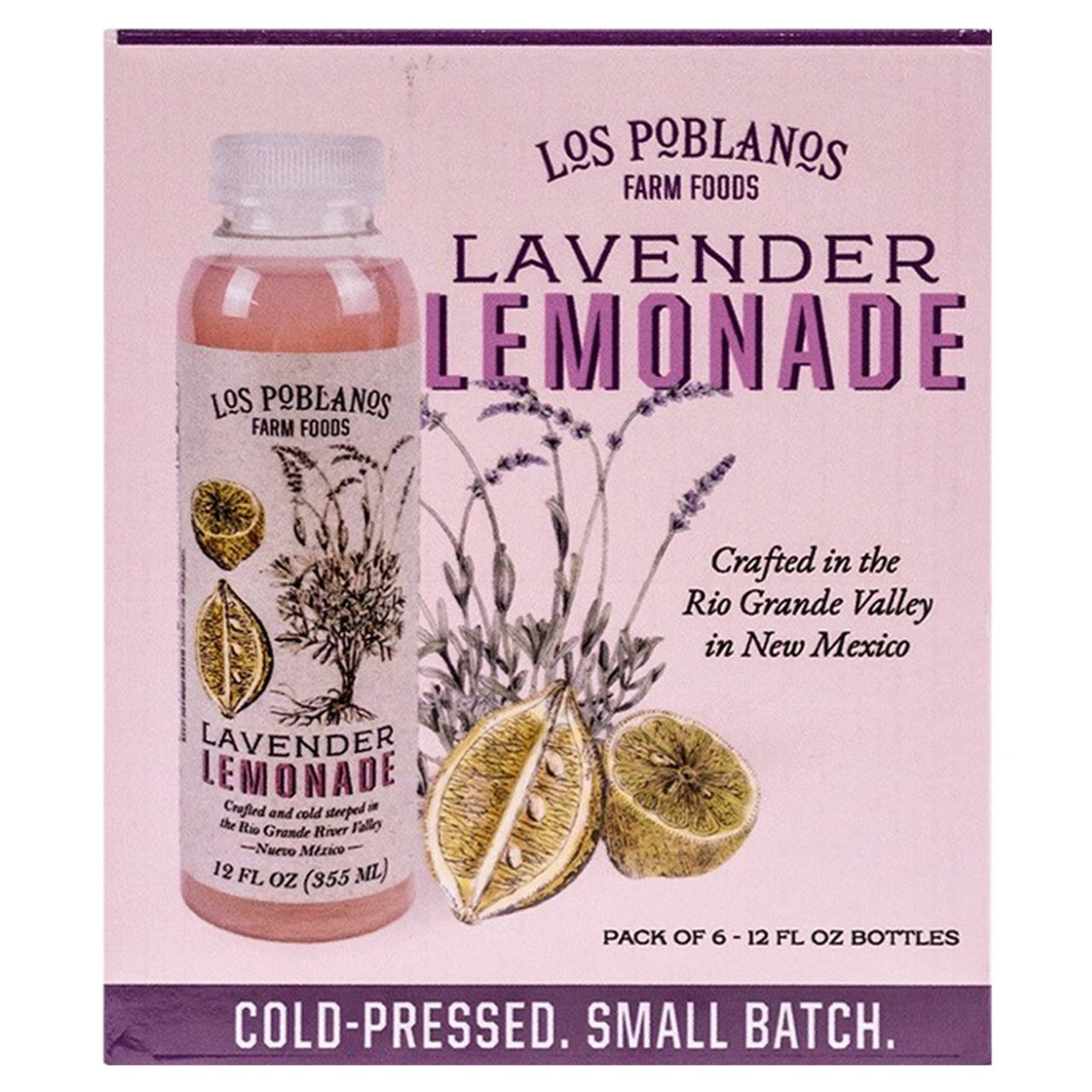 Los Poblanos Farm Lavender Lemonade, 12 fl oz, 6-count