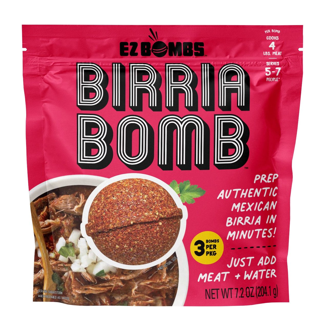 EZ Bombs Birria Bombs 3 Count, 7.2 oz