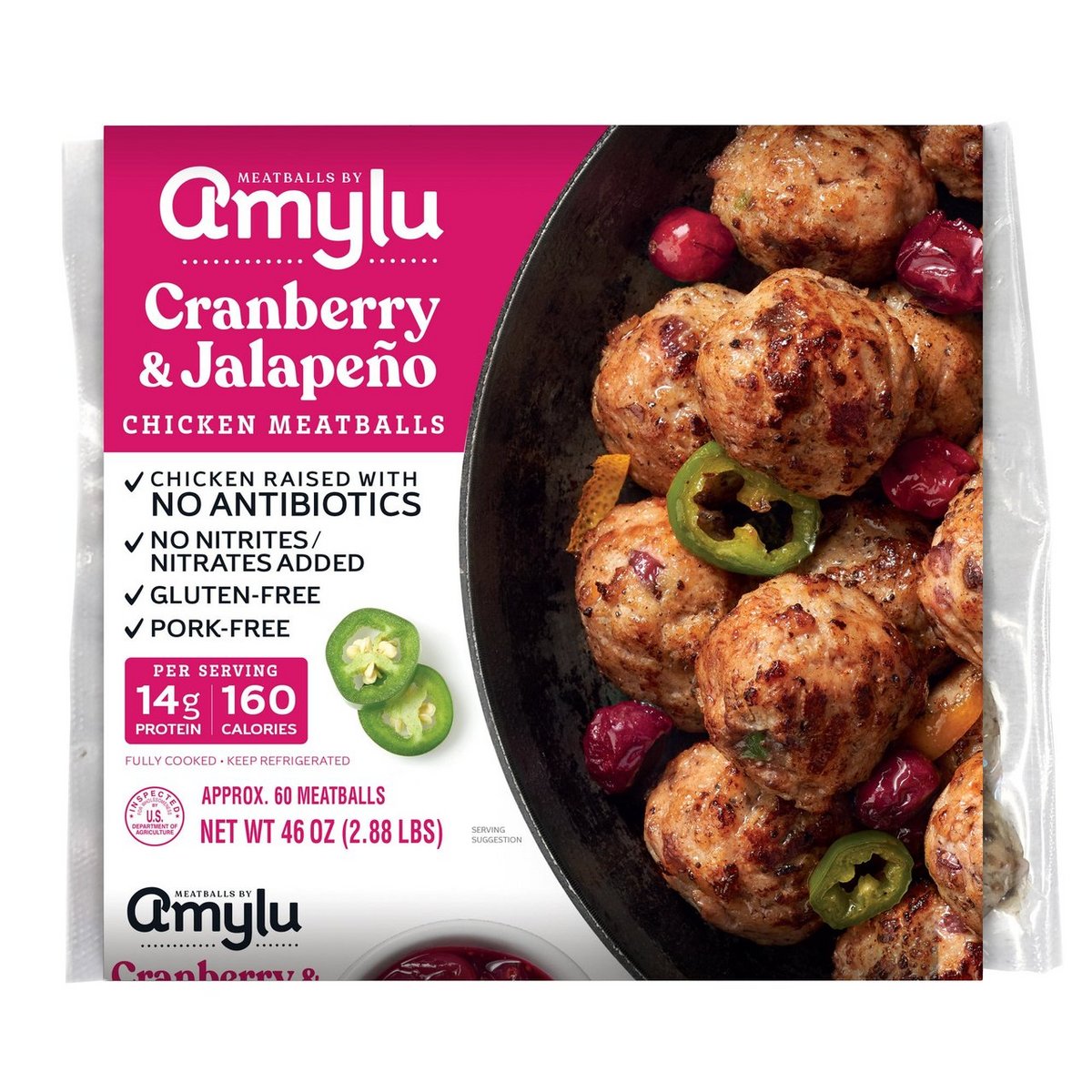Amylu Cranberry Jalapeno Meatballs, 46 oz