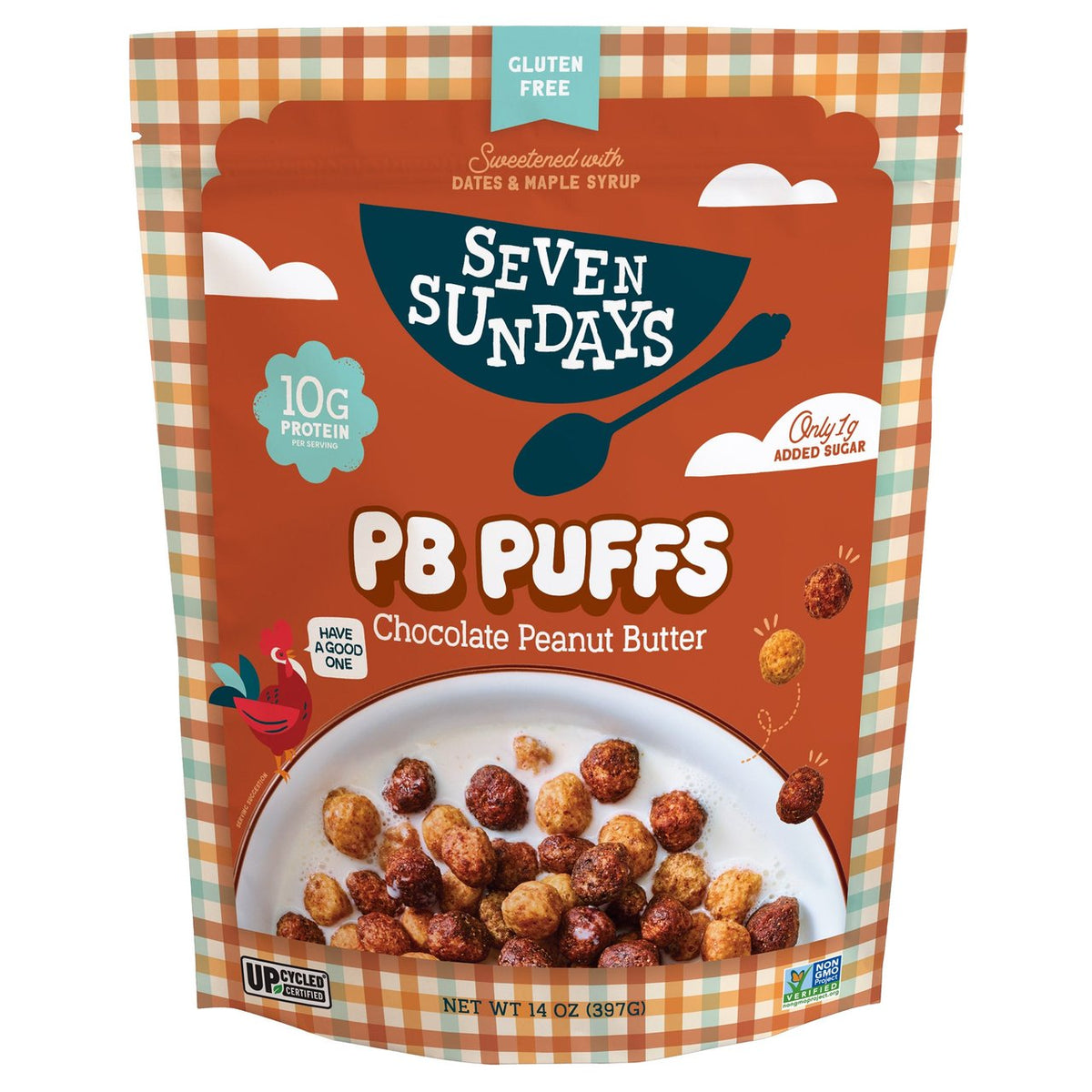 Seven Sundays Chocolate Peanut Butter Protein Cereal, 14 oz