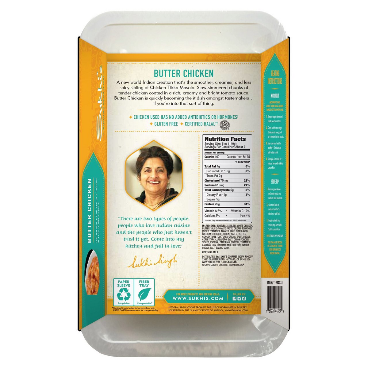 Sukhi's ABF Butter Chicken, 36 oz