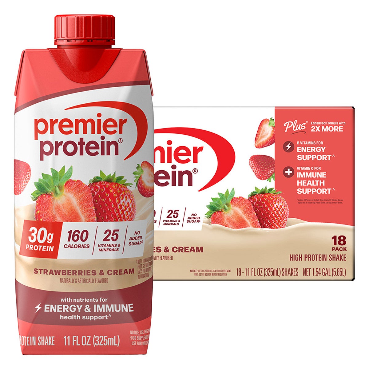 Premier Protein Shake Strawberries & Cream 11 fl oz, 18 Pack
