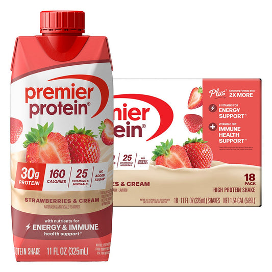Premier Protein Shake Strawberries & Cream 11 fl oz, 18 Pack
