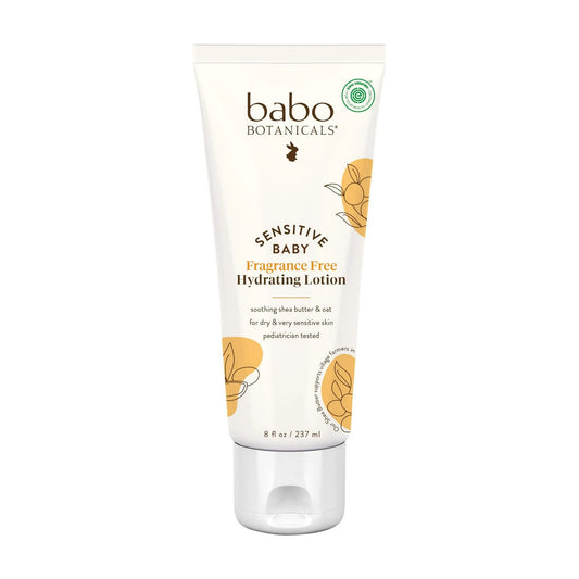 Babo Botanicals Sensitive Baby Fragrance-Free Daily Hydrating Baby Lotion, 8 oz