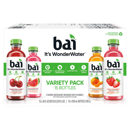 Bai Antioxidant Beverage Variety Pack, 15 Count