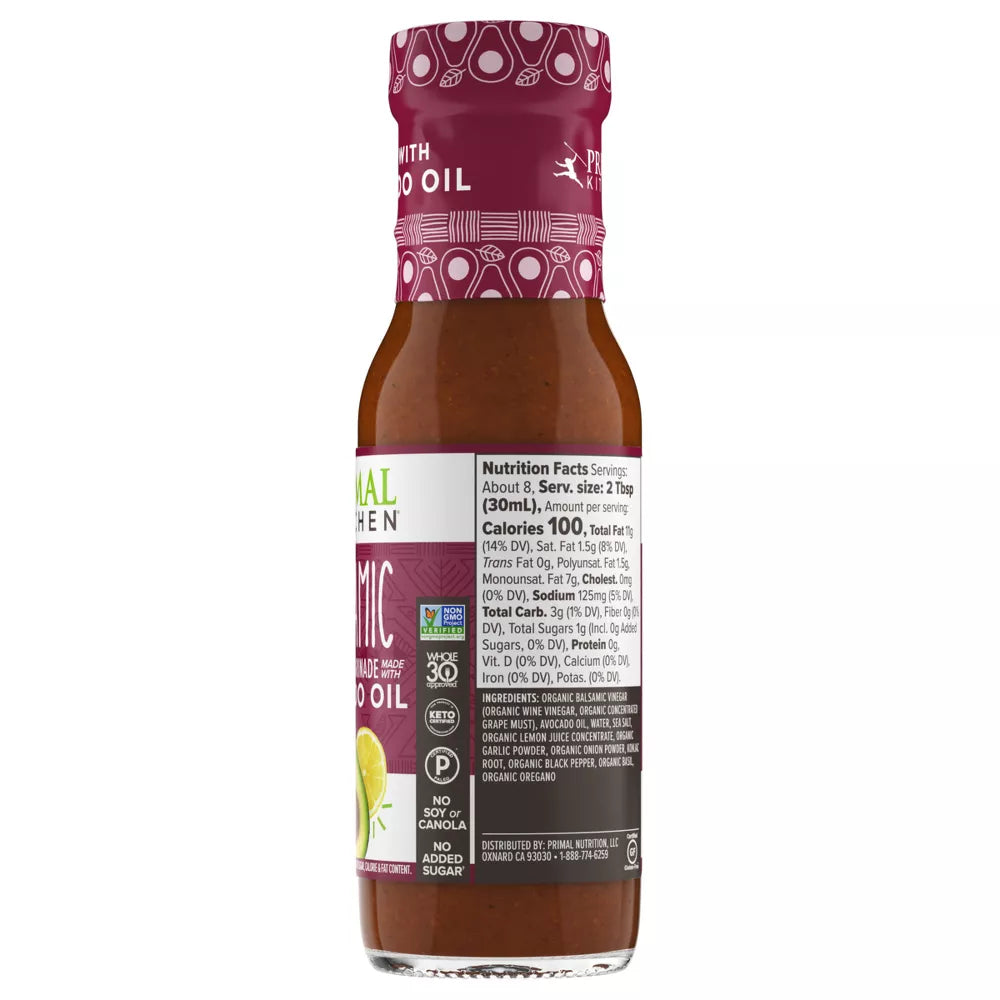 Primal Kitchen Balsamic Vinaigrette with Avocado Oil - 8fl oz