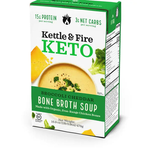 Kettle & Fire Broccoli Cheddar Keto Soup 16.9oz