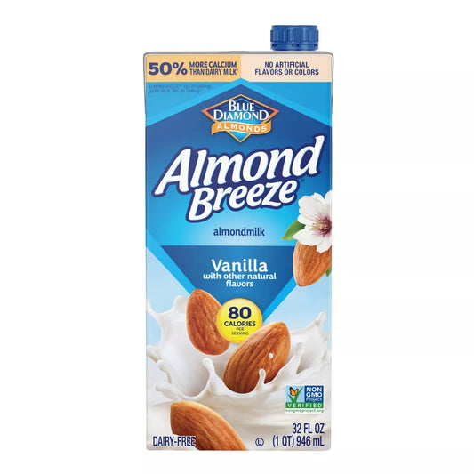 Blue Diamond Almond Breeze Vanilla Almond Milk, 32 fl oz