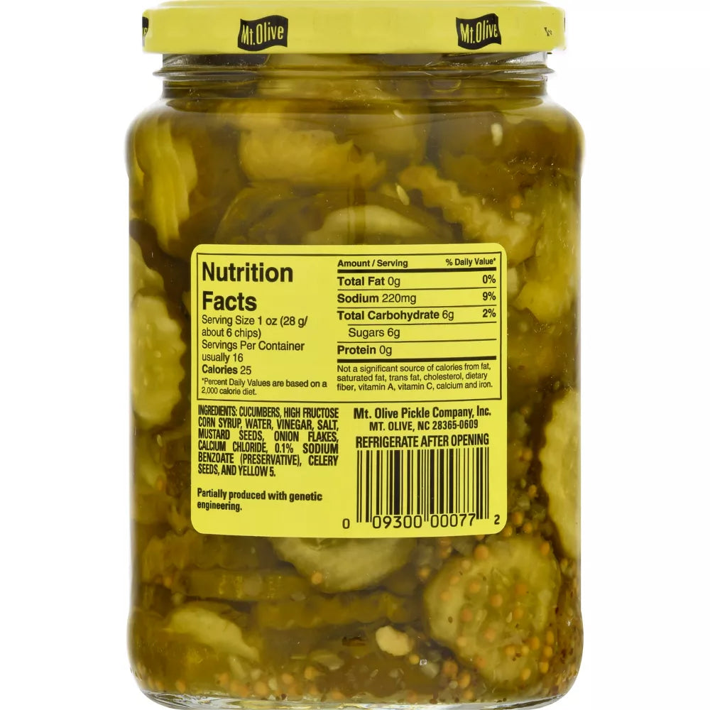 Mt. Olive Old-Fashioned Sweet Bread & Butter Pickle Chips, 24 oz