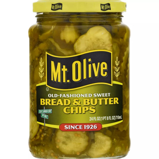 Mt. Olive Old-Fashioned Sweet Bread & Butter Pickle Chips, 24 oz