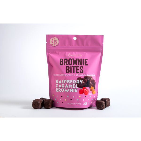 Brownie Points Raspberry Caramel Fudge Brownie Bites, 3.5 oz