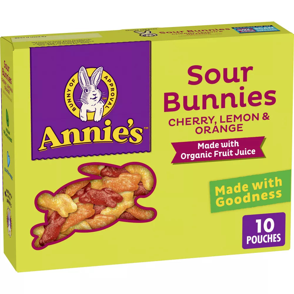 Annie's Sour Bunnies Fruit Snacks, 7 oz