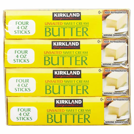 Kirkland Signature Unsalted Butter Quarters, 1 lb