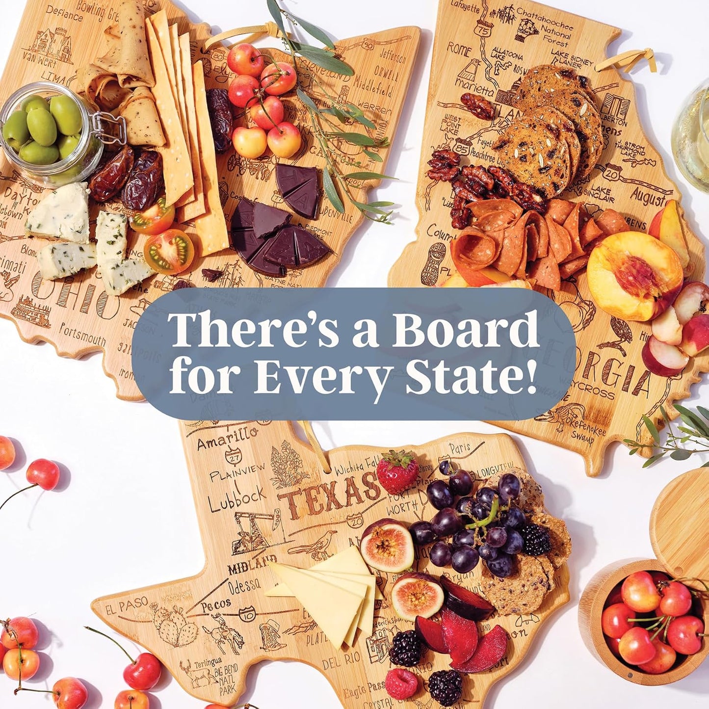 Totally Bamboo California State Shaped Cutting Board