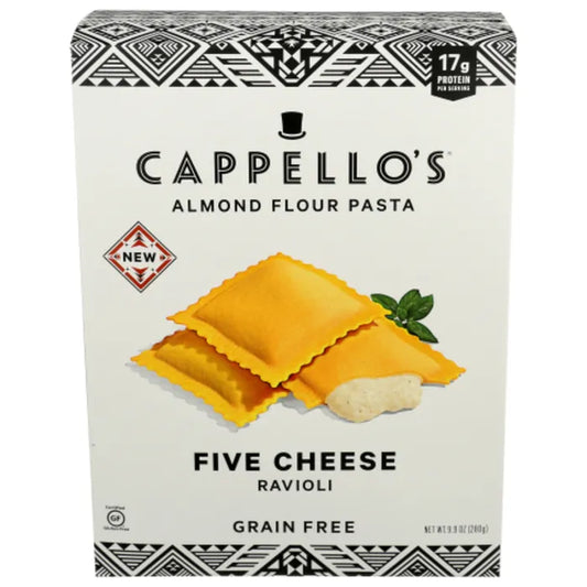 Cappello's Five Cheese Ravioli Almond Flour Pasta, 9.9 oz