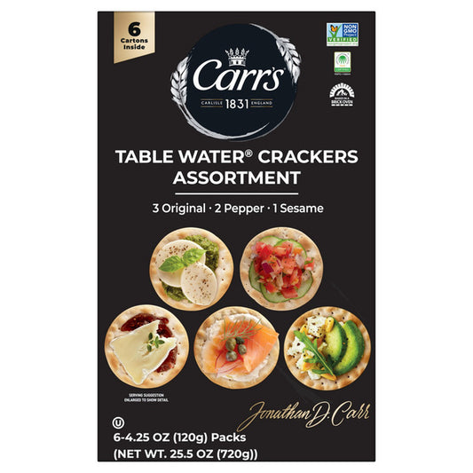 Carr's Table Water Crackers, Variety Pack, 25.5 oz