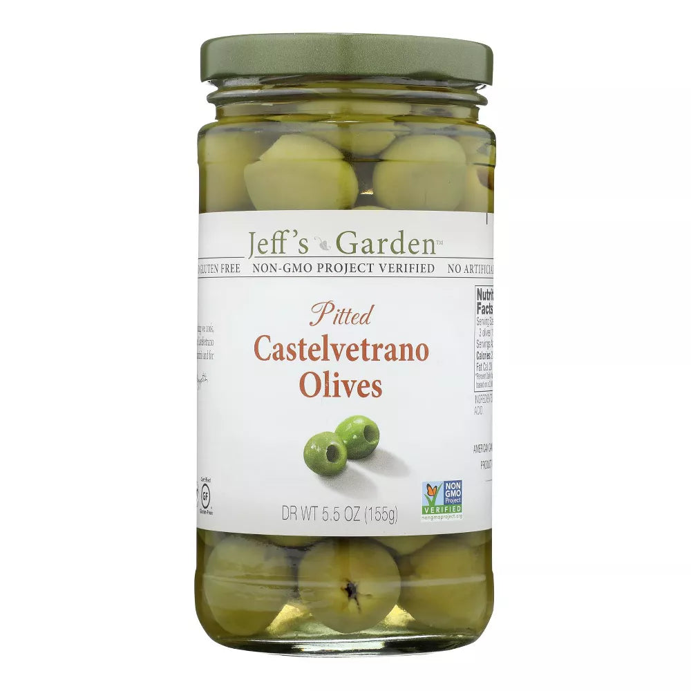 Jeff's Garden Pitted Castelvetrano Olives, 5.5 oz