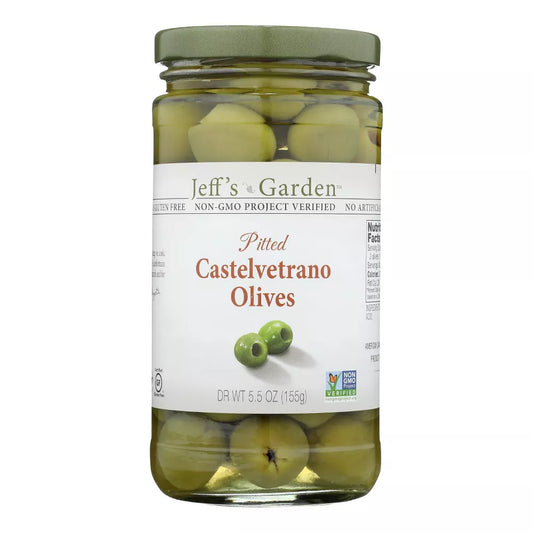 Jeff's Garden Pitted Castelvetrano Olives, 5.5 oz