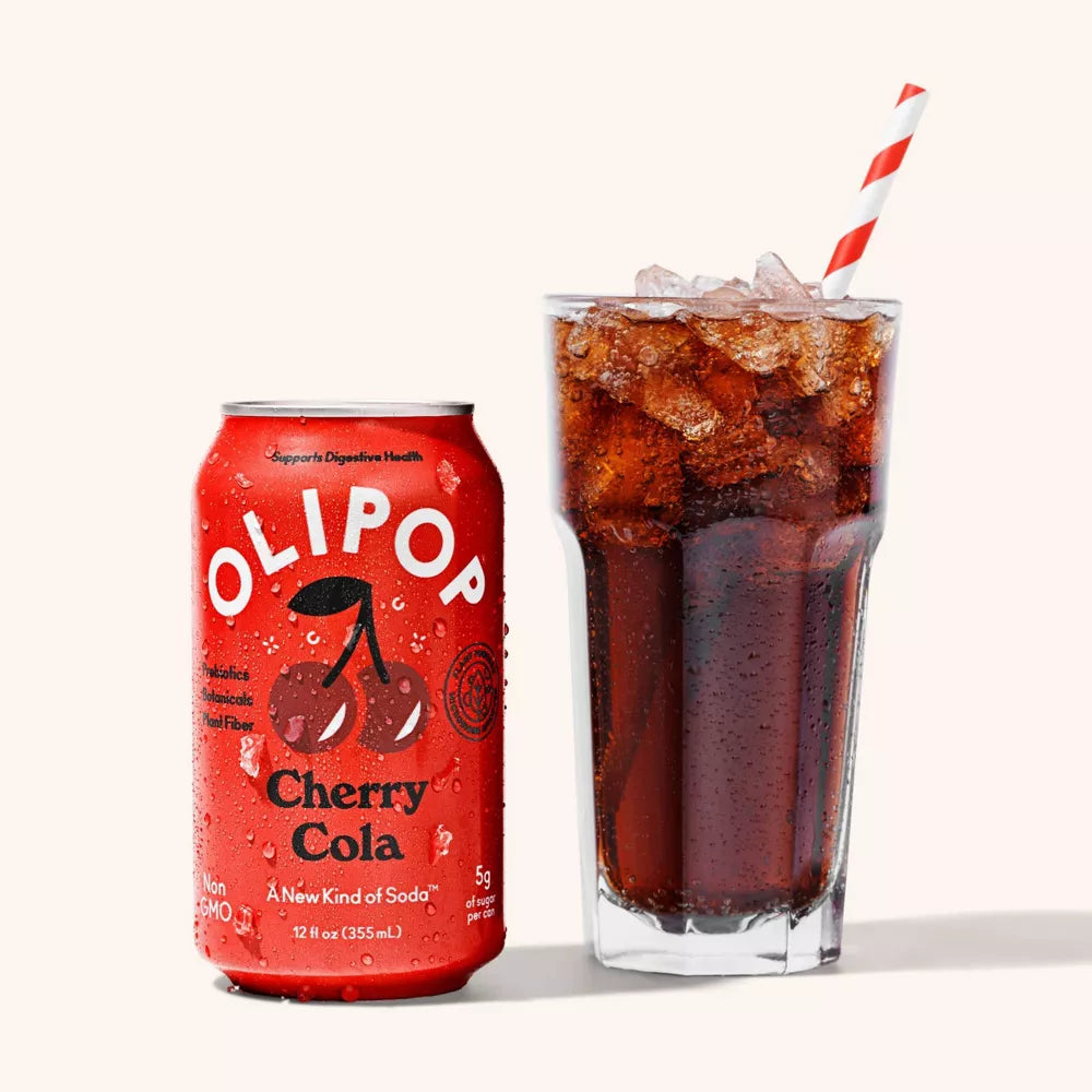 OLIPOP Cherry Cola Probiotic Soda - 4ct/12 fl oz