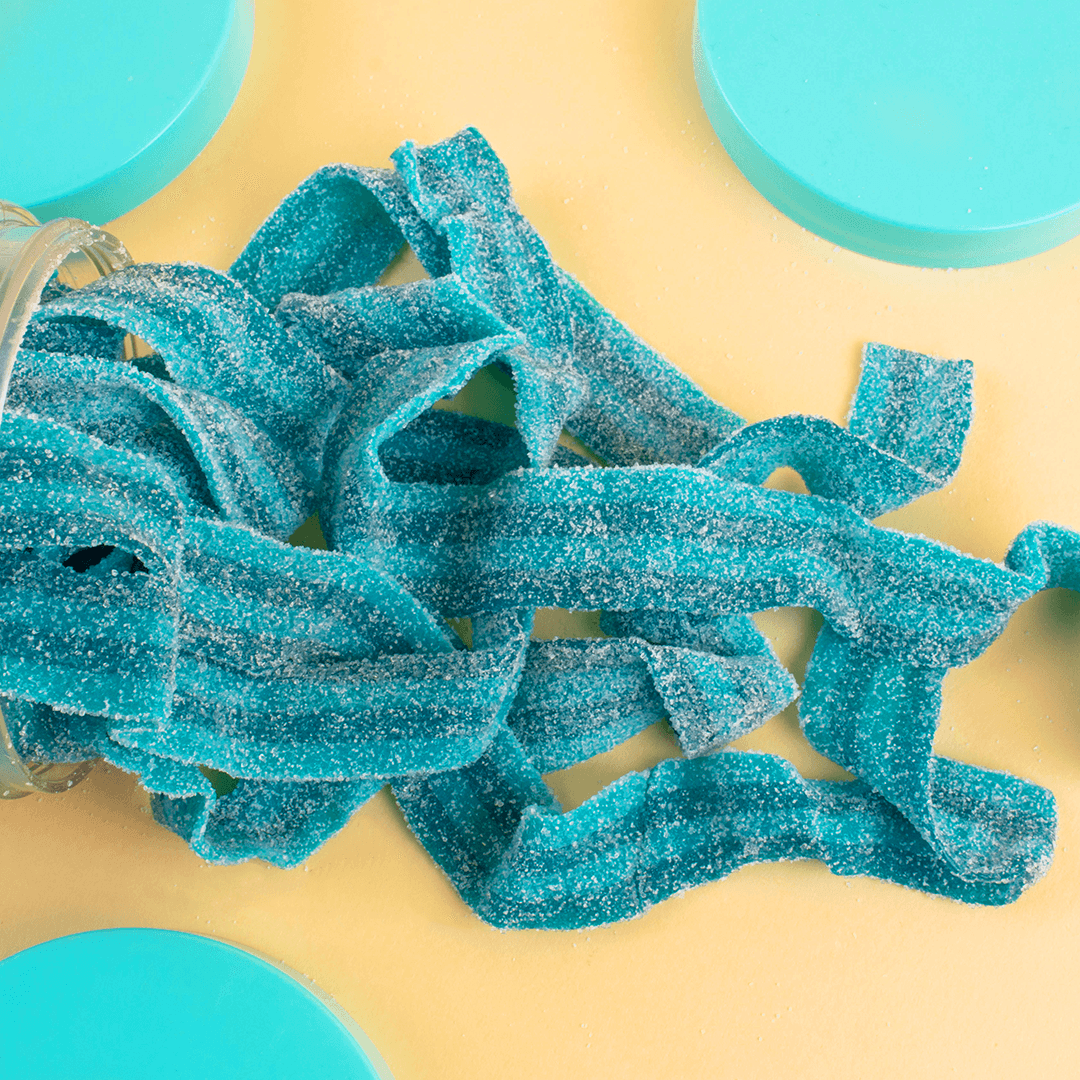 Candy Club Blue Razz Sour Belts, 4.5 oz
