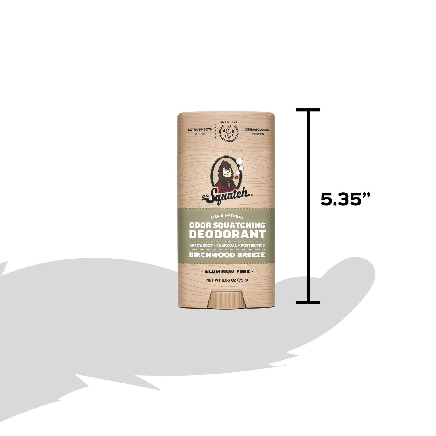 Dr. Squatch Birchwood Breeze Natural Deodorant Aluminum Free Deodorant for Men, 2.65 Oz