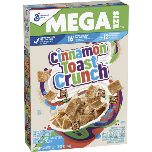 Cinnamon Toast Crunch Breakfast Cereal Mega Size, 27 oz